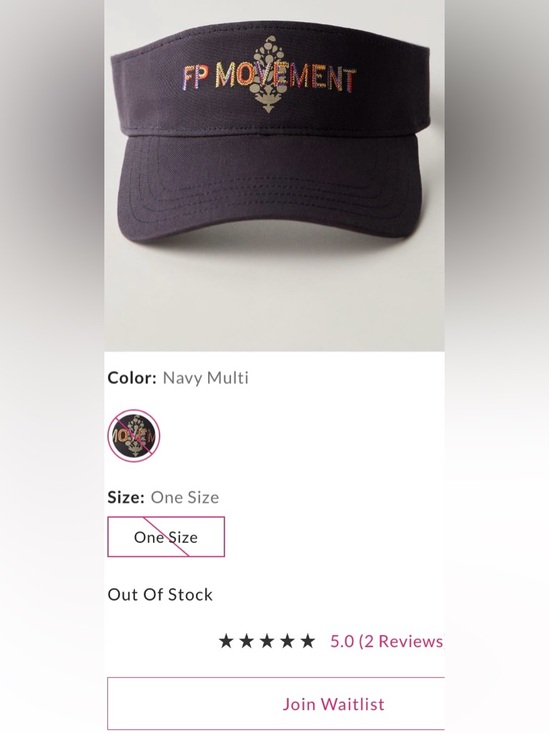Free People Movement ~ Tee Time Visor ~
Navy Multi Color ~ OS ~ * NWT - Picture 4 of 8